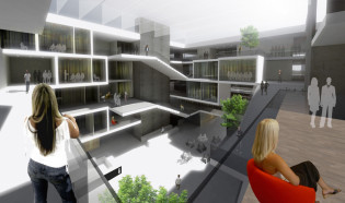 Havainnekuva: Kupittaan kampushanke. (Janne Helin / Schauman Arkkitehdit Oy)